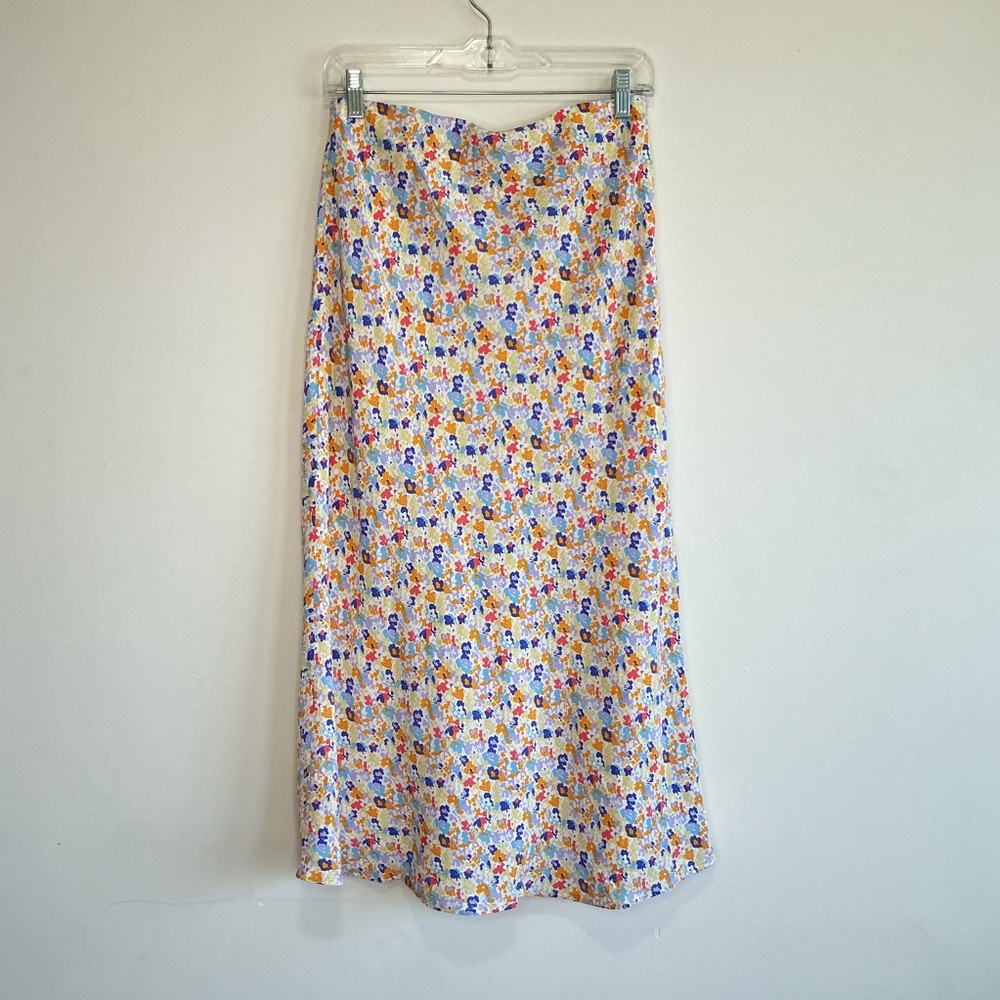 NWT RAILS Rosetta skirt Botton Down papaya flower M Boho Romantic Cottage Flowy - Picture 9 of 9